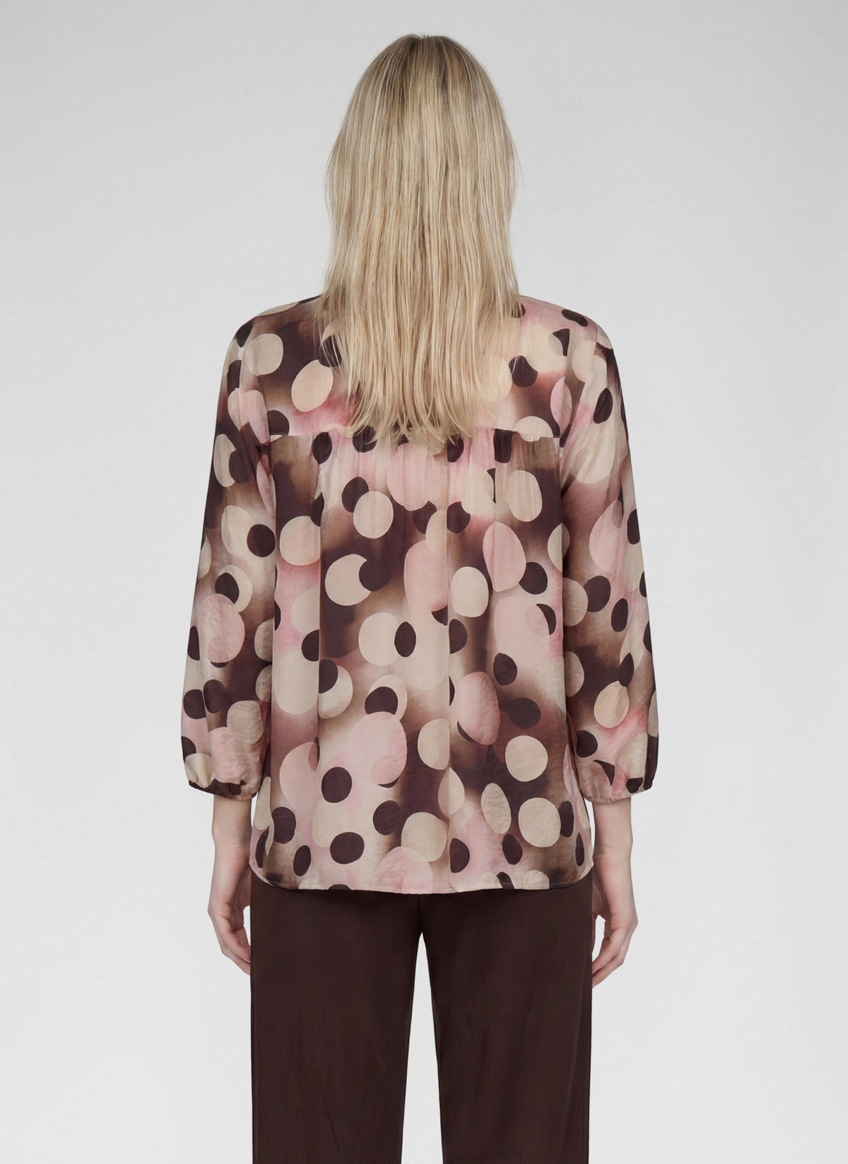 RABE Print V Neck Blouse