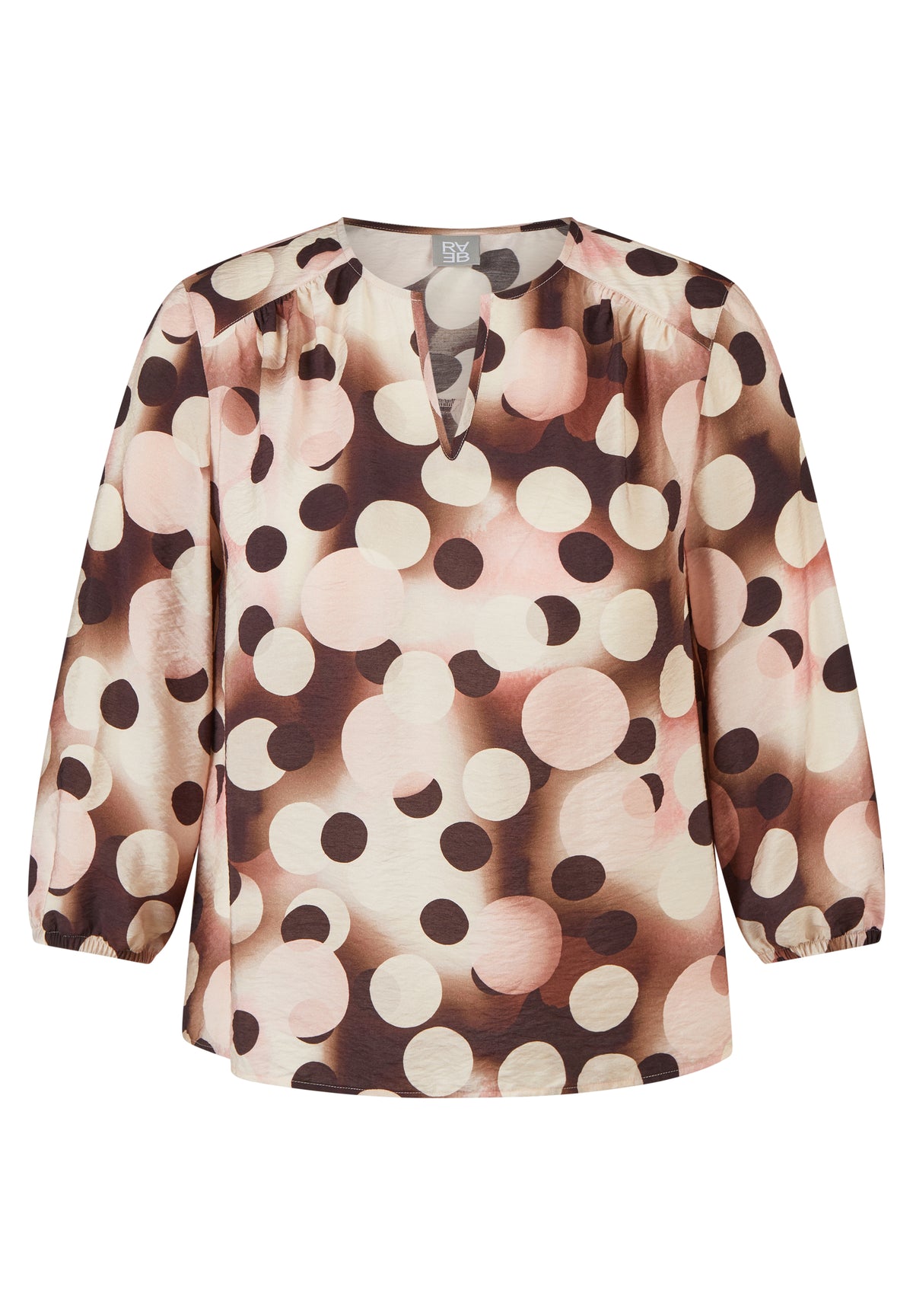 RABE Print V Neck Blouse