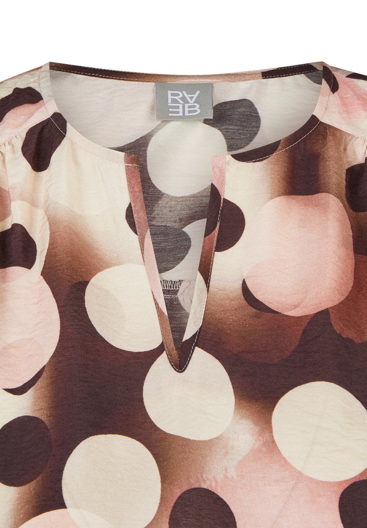 RABE Print V Neck Blouse