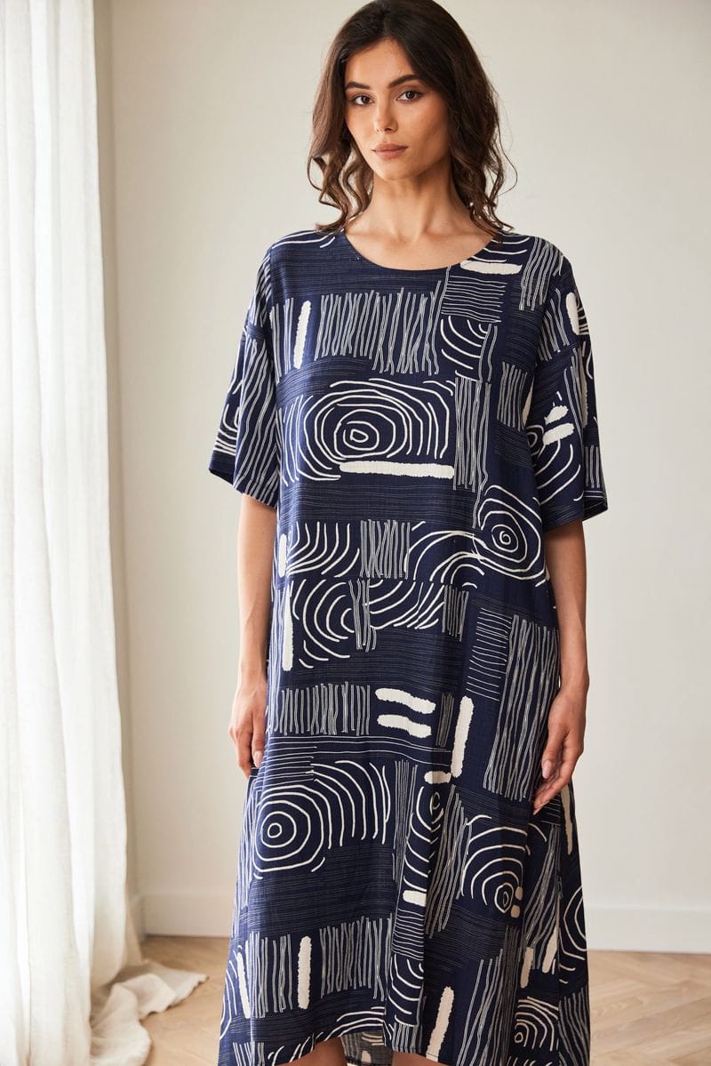 PERUZZI Ripple Print Dress