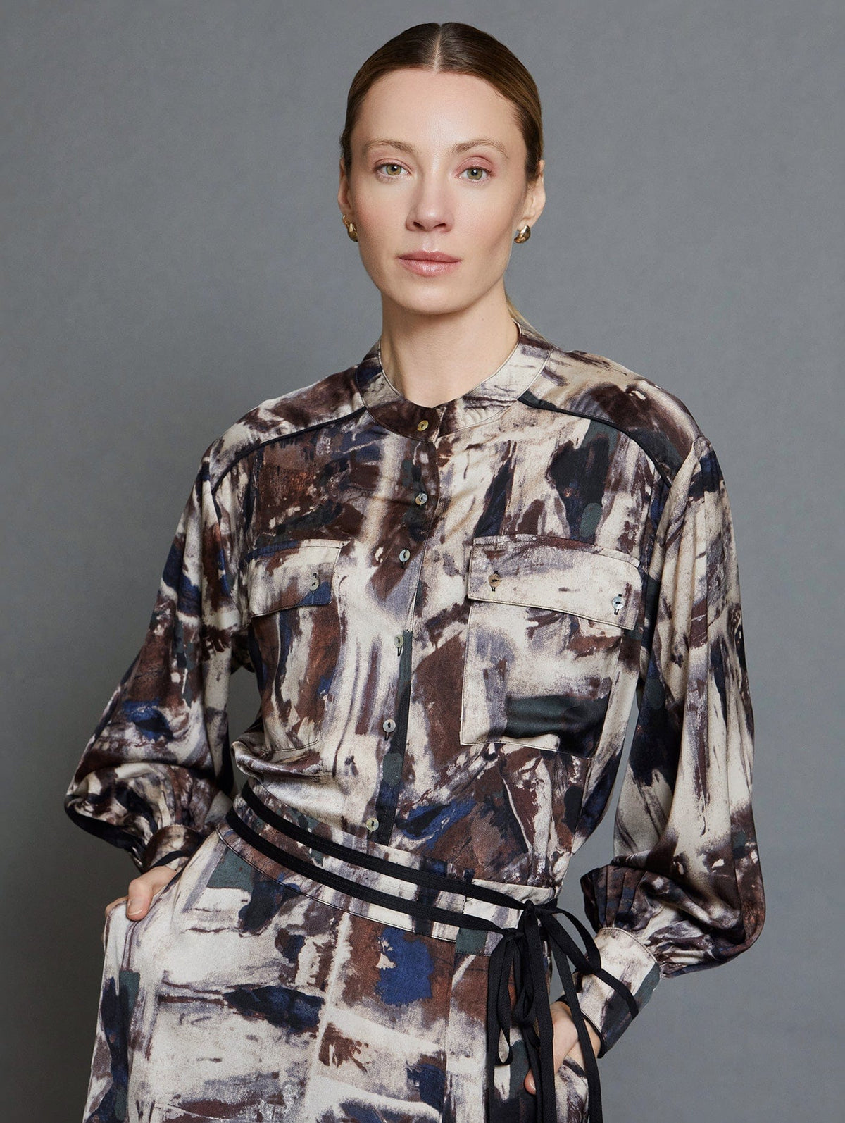 Skatïe Satin Print Shirt