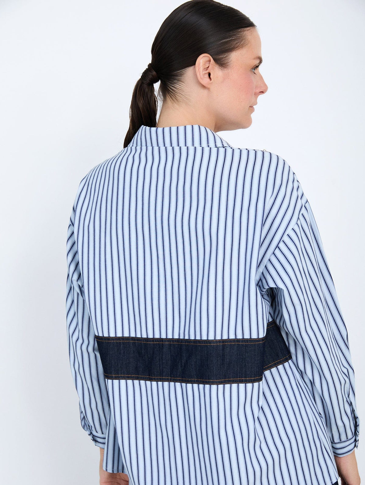 Skatie Denim Detail Shirt