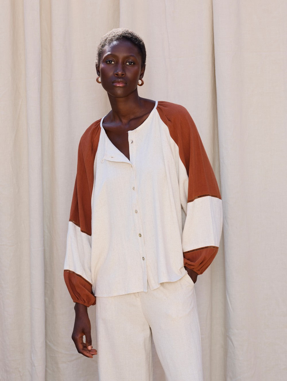 Skatie Contrast Blouse