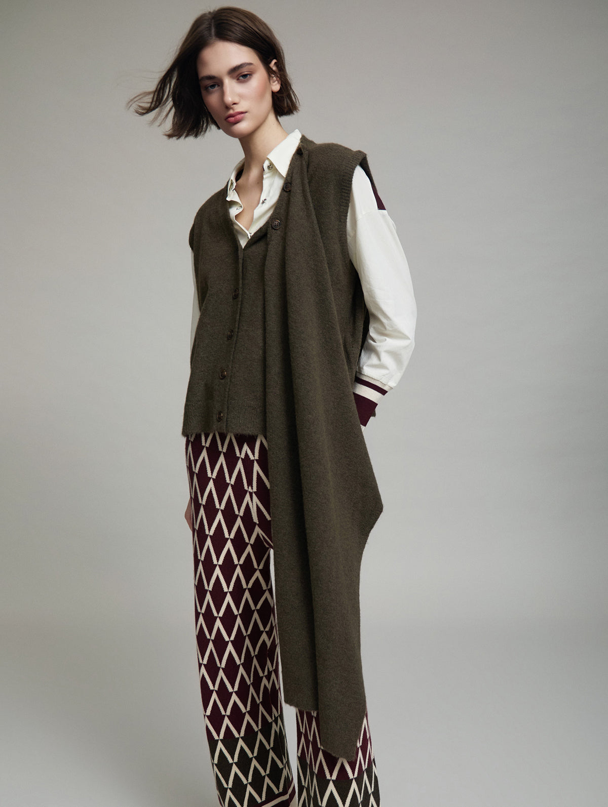 Skatie Scarf Detail Waistcoat