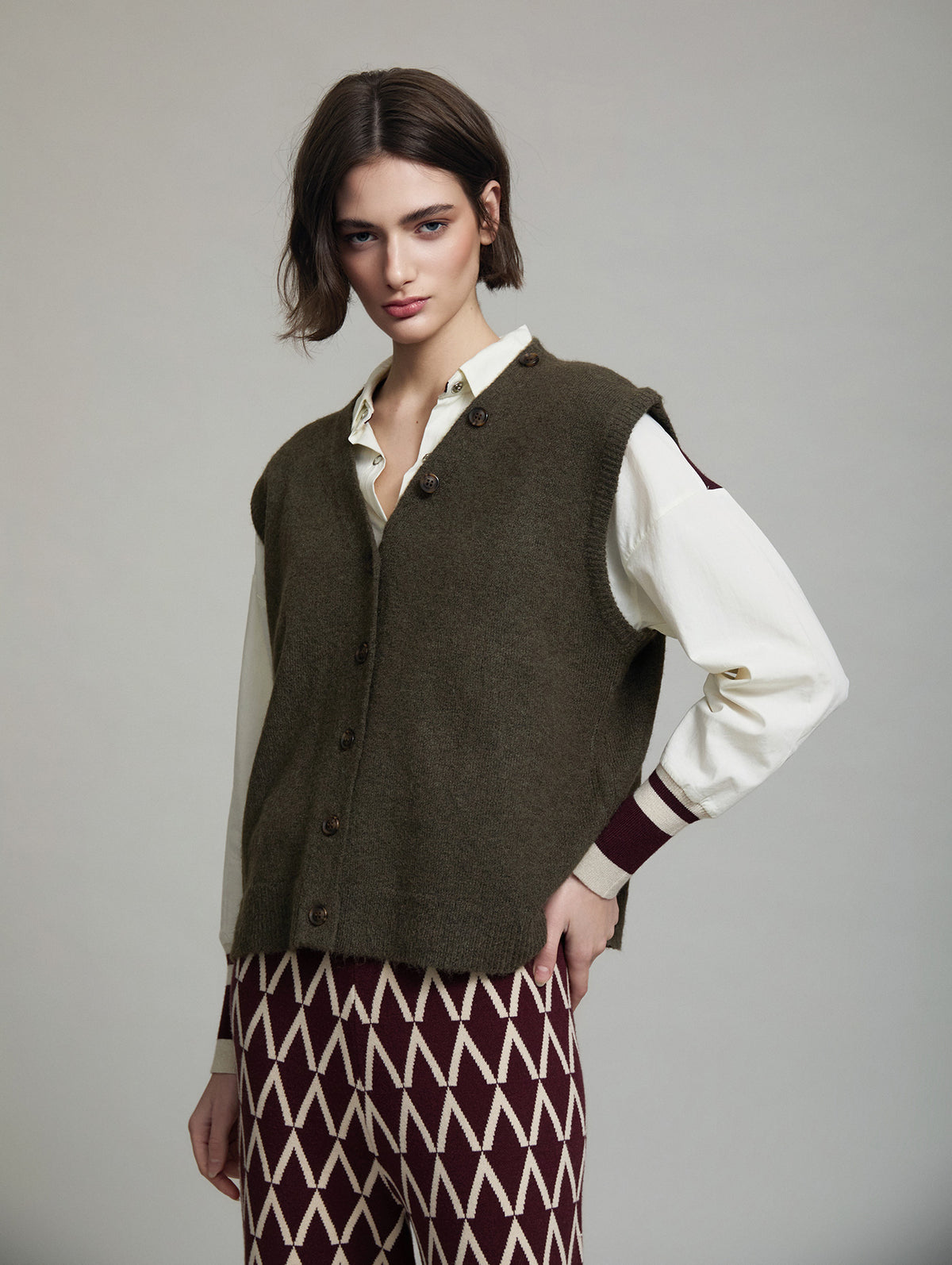 Skatie Scarf Detail Waistcoat
