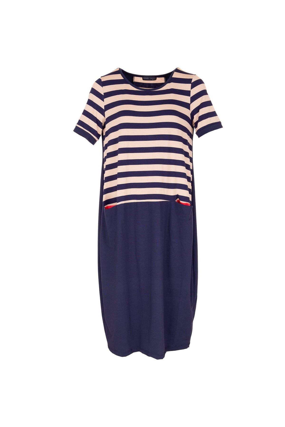 Peruzzi Stripe Dress with Contrast Pocket