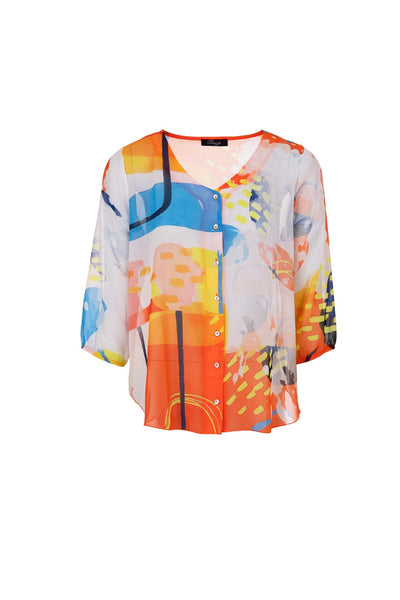 PERUZZI Circle-Print Blouse