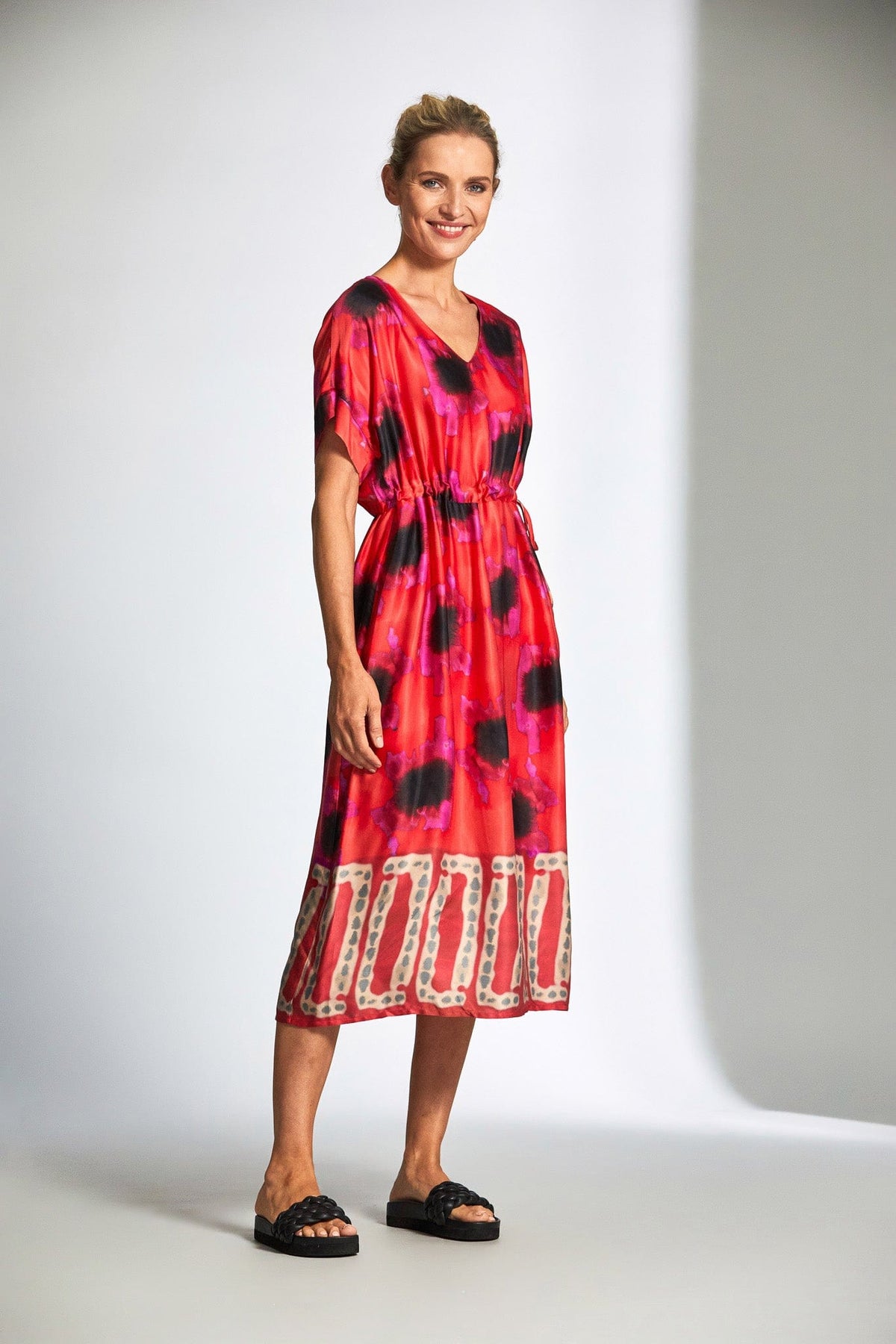 PERUZZI Satin Print Dress