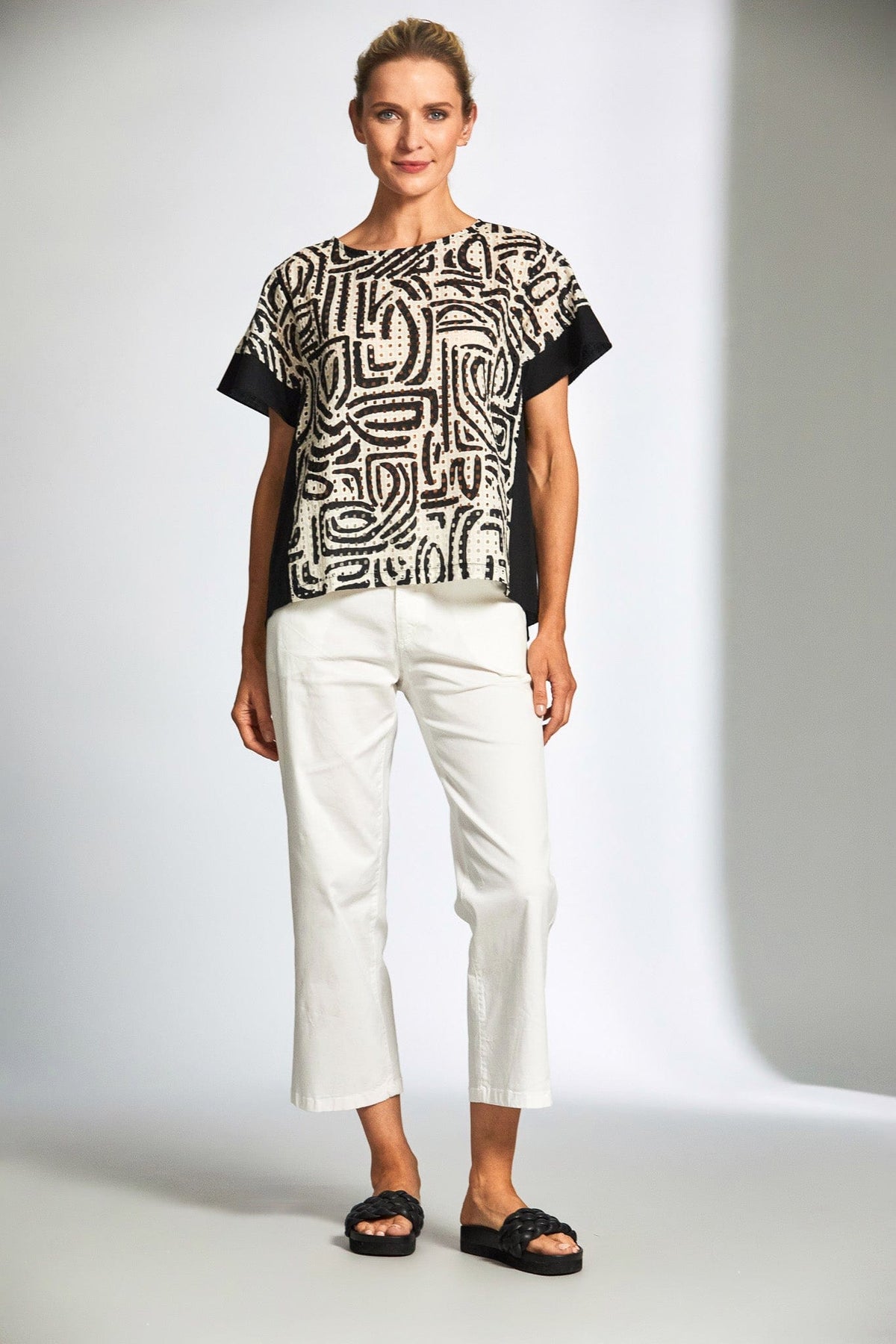 PERUZZI Abstract Print Top