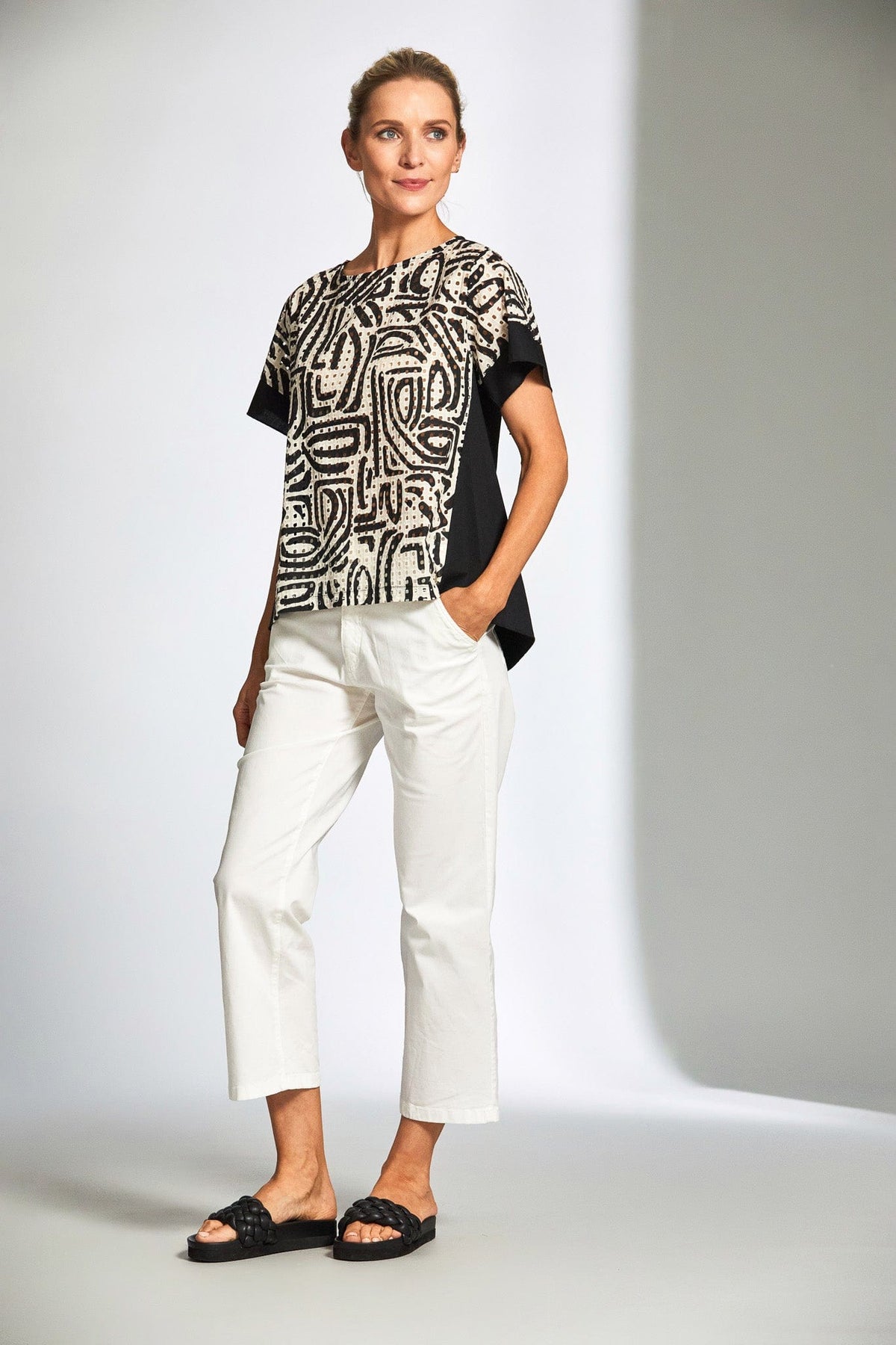 PERUZZI Abstract Print Top