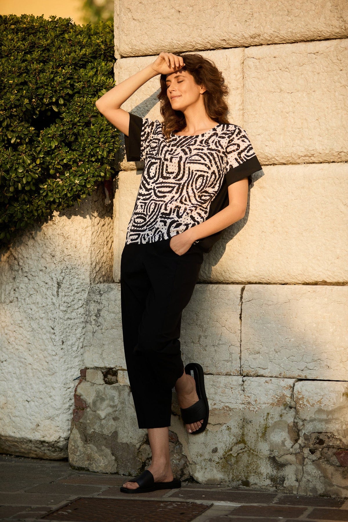 PERUZZI Abstract Print Top