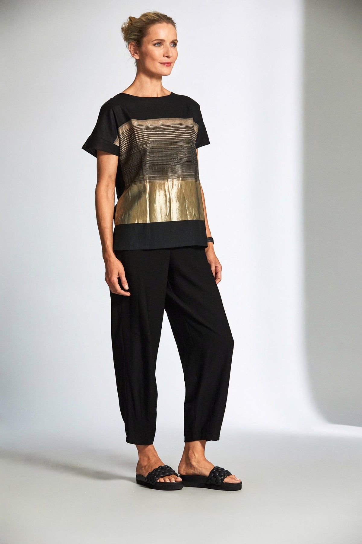 PERUZZI Graded Metallic Stripe Top