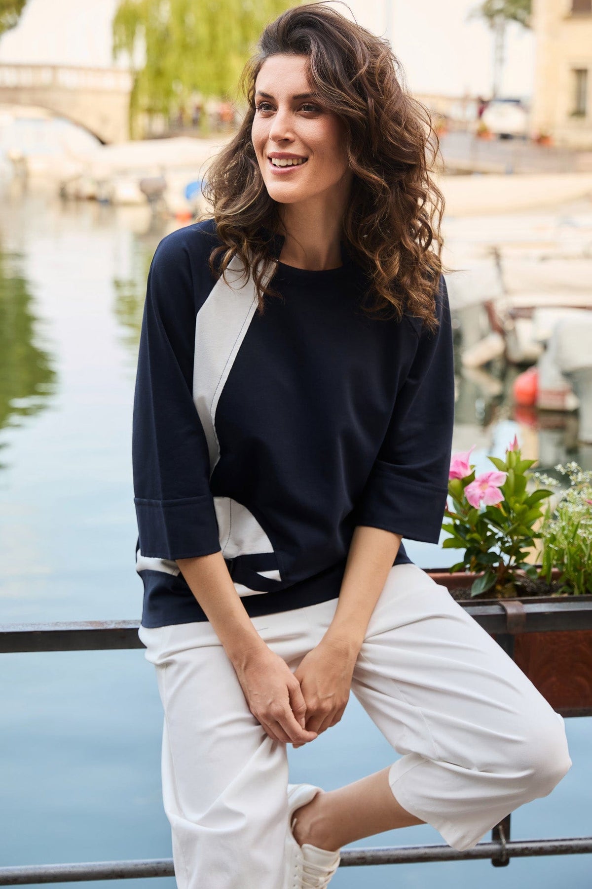 PERUZZI Contrast Colour Block Top