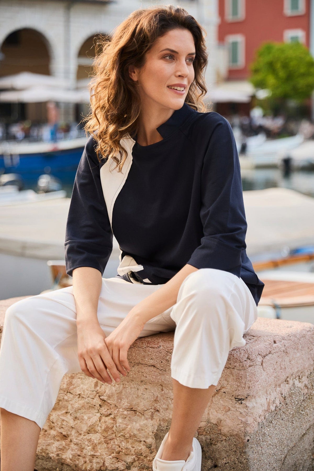 PERUZZI Contrast Colour Block Top