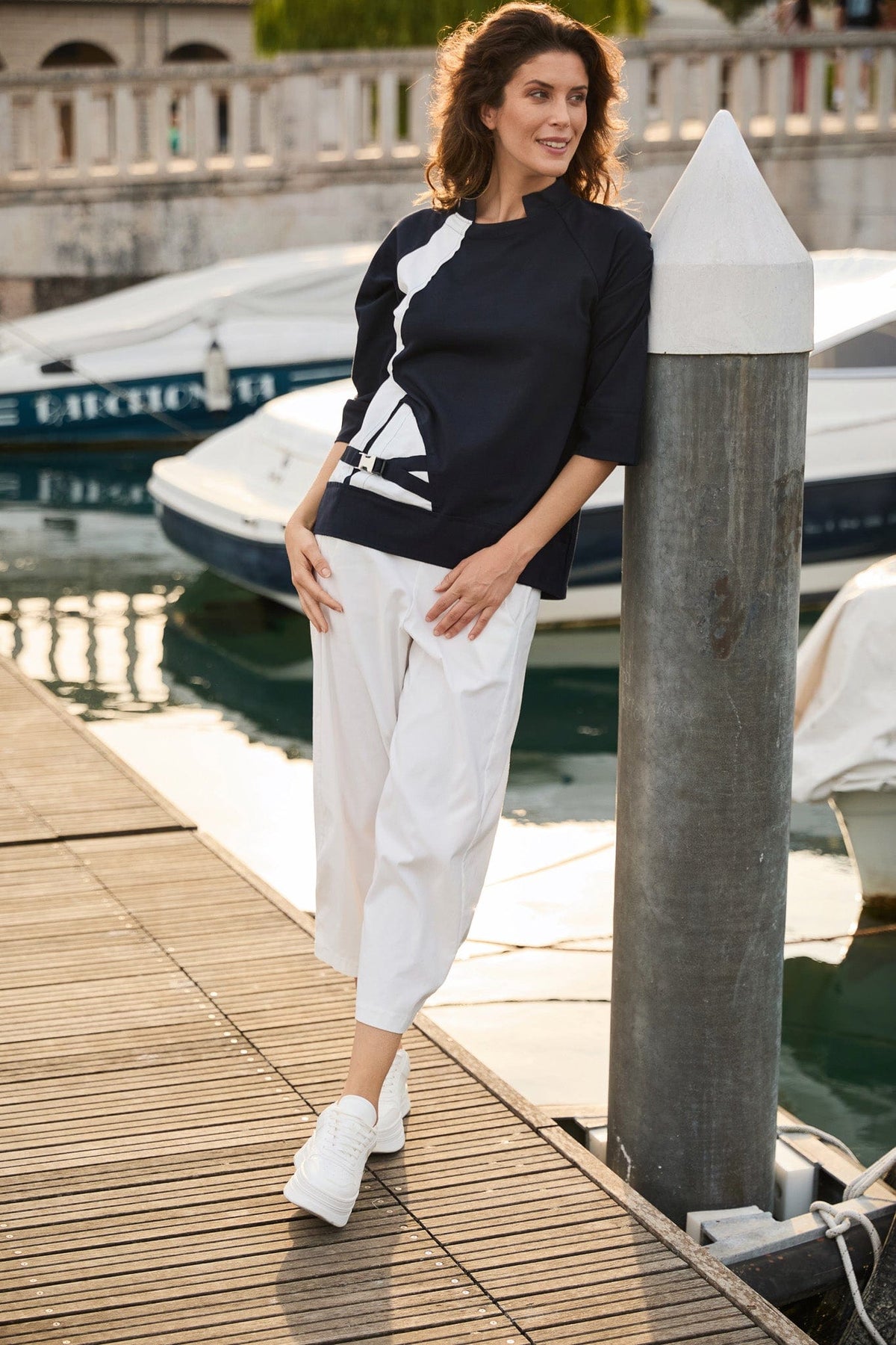 PERUZZI Contrast Colour Block Top