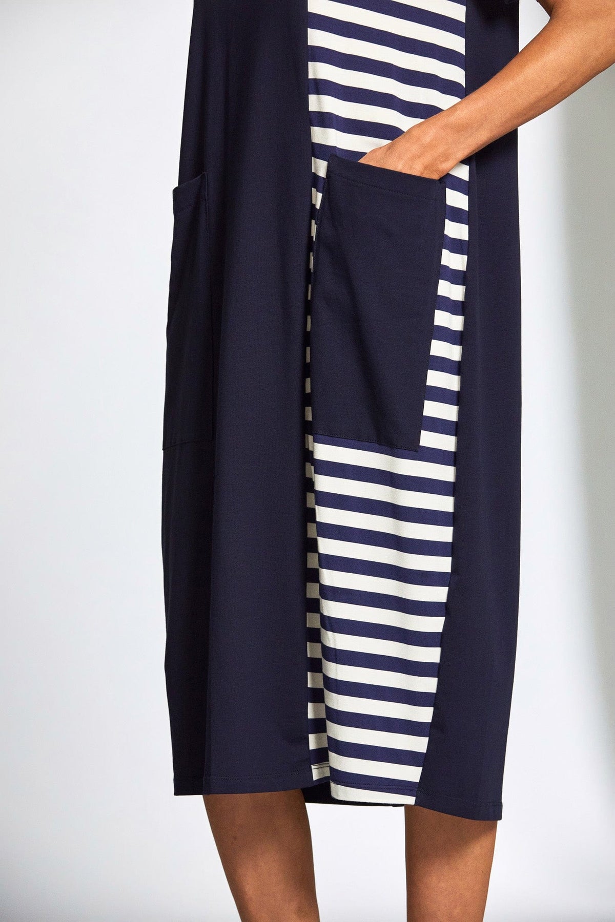 PERUZZI Stripe Panel Dress