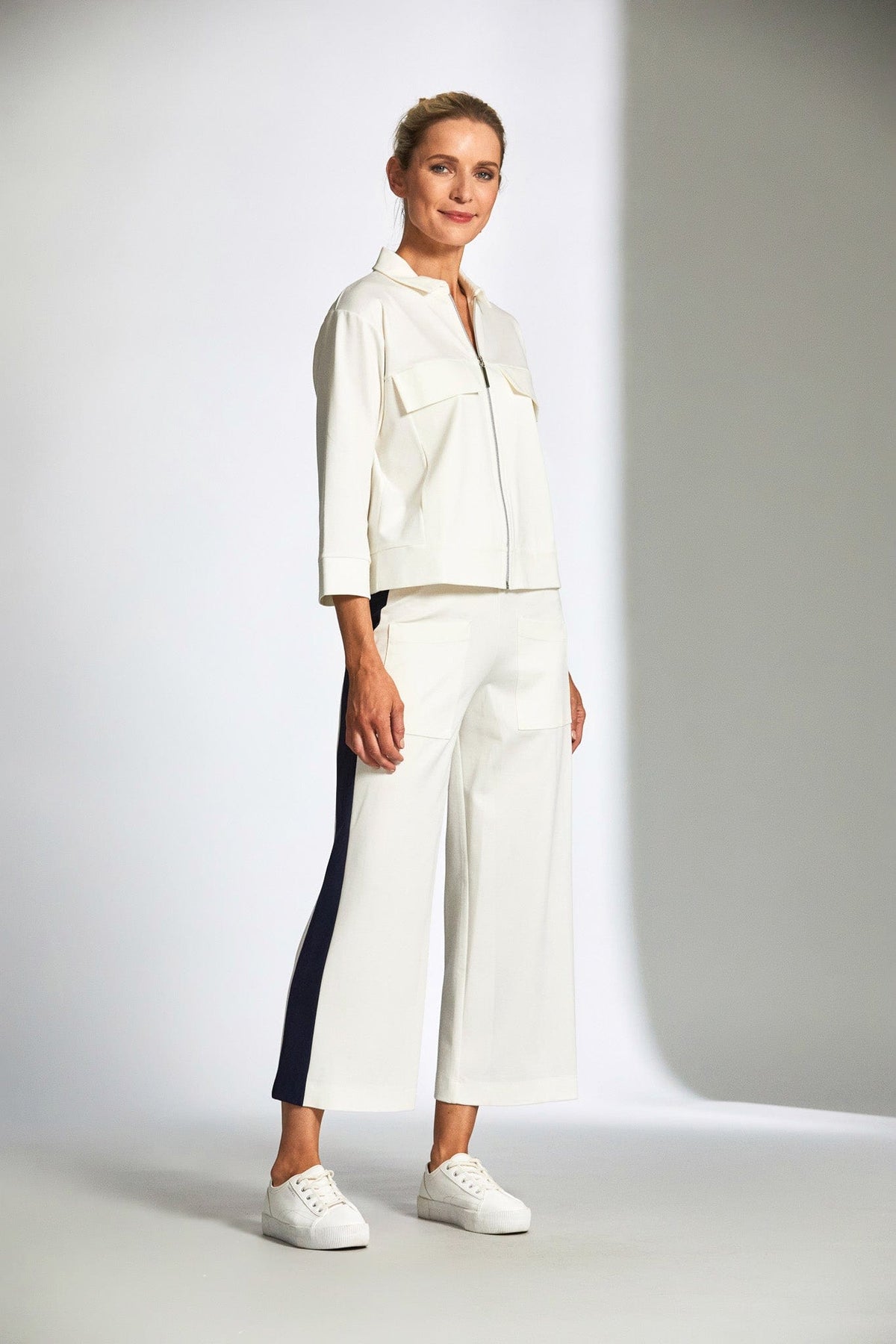 PERUZZI Side Stripe Crop Trouser