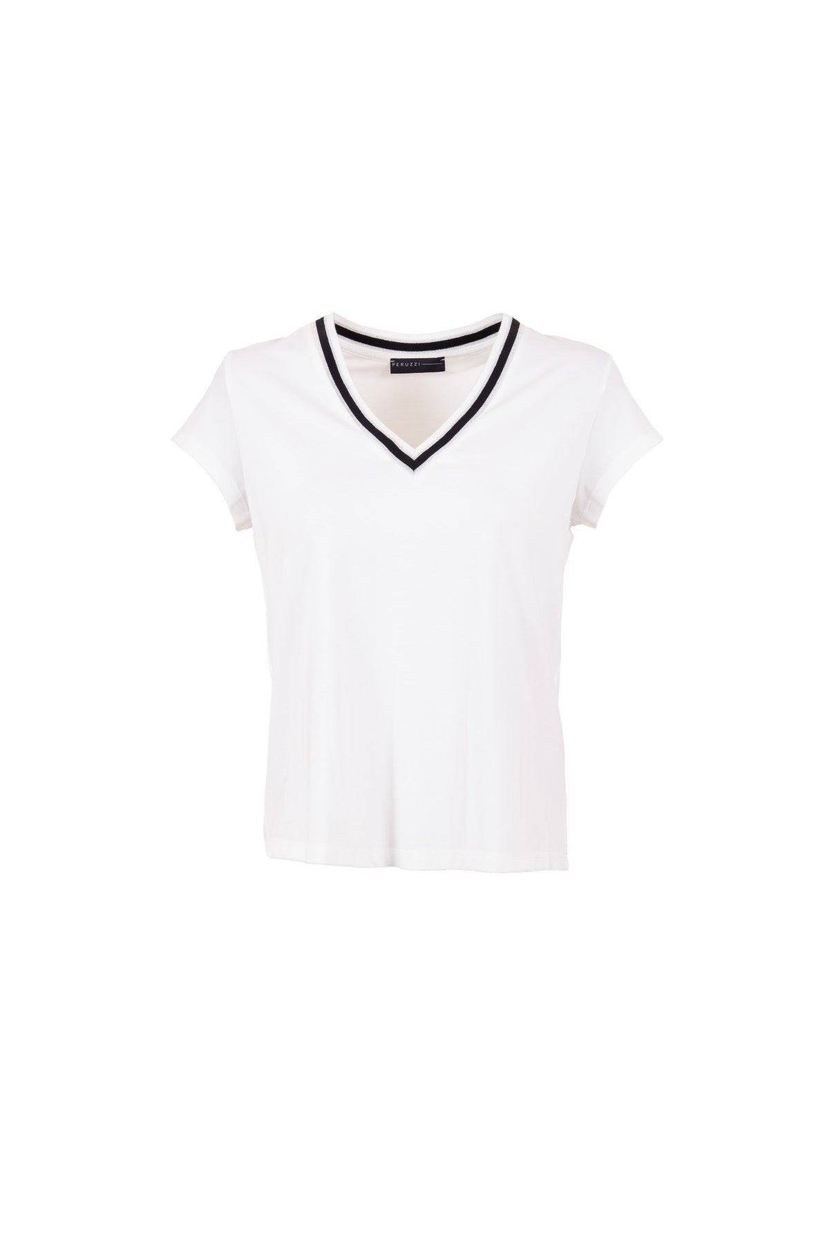 PERUZZI Contrast Collar Neck T-Shirt