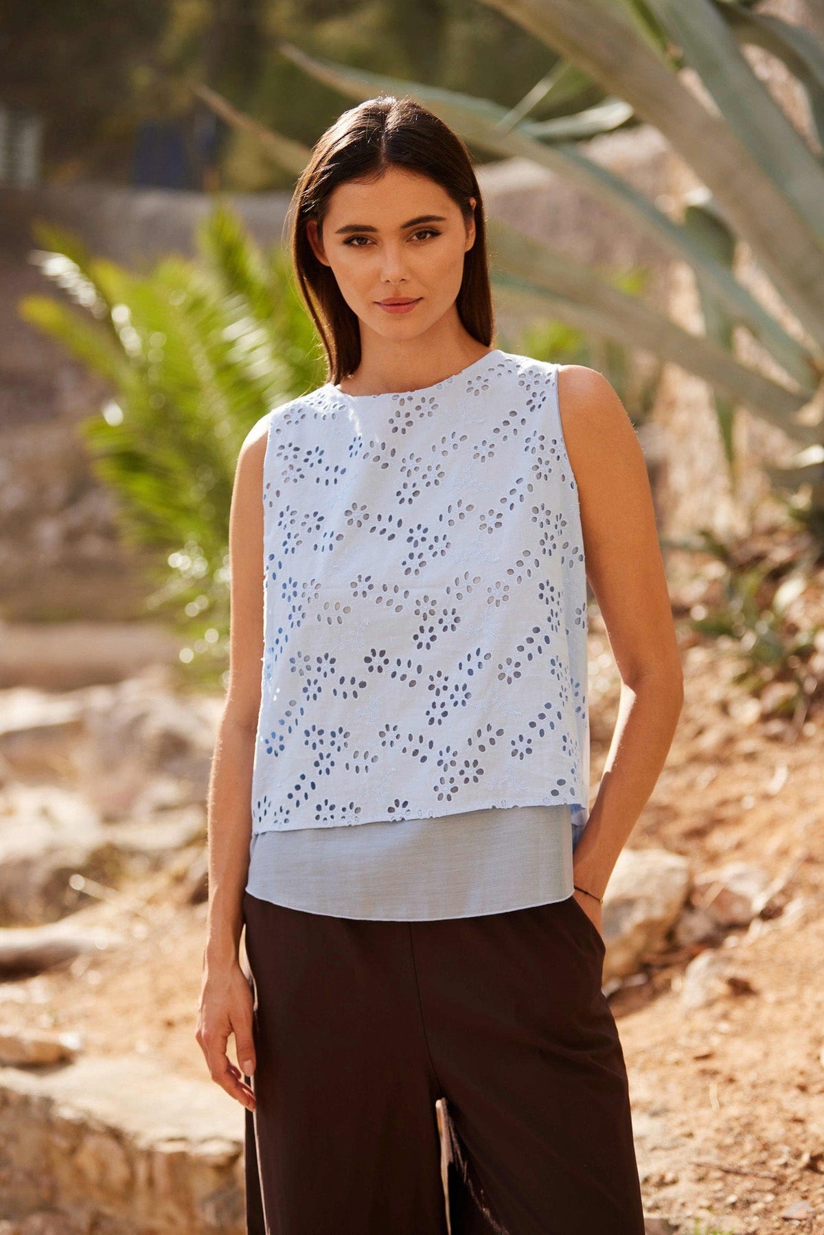 PERUZZI Floral Broderie Top