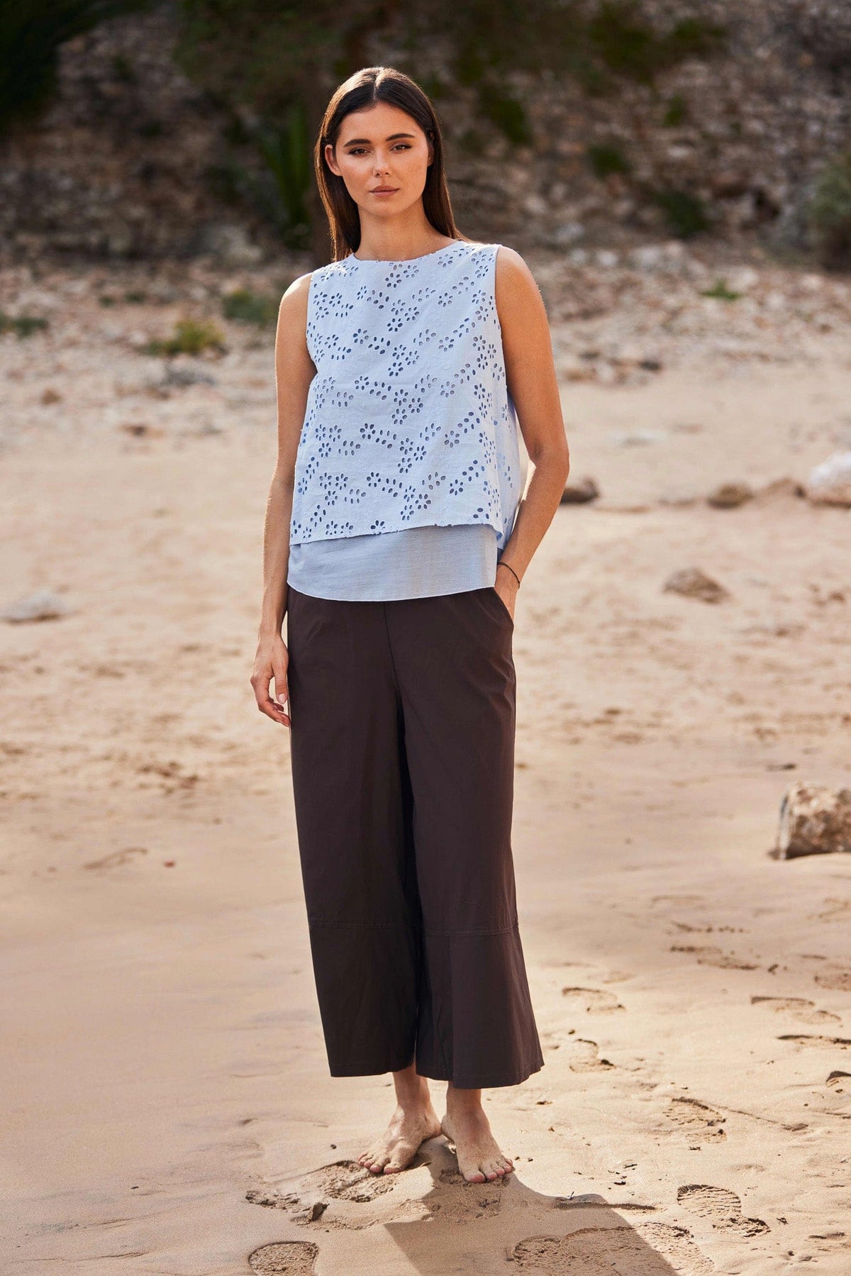 PERUZZI Floral Broderie Top