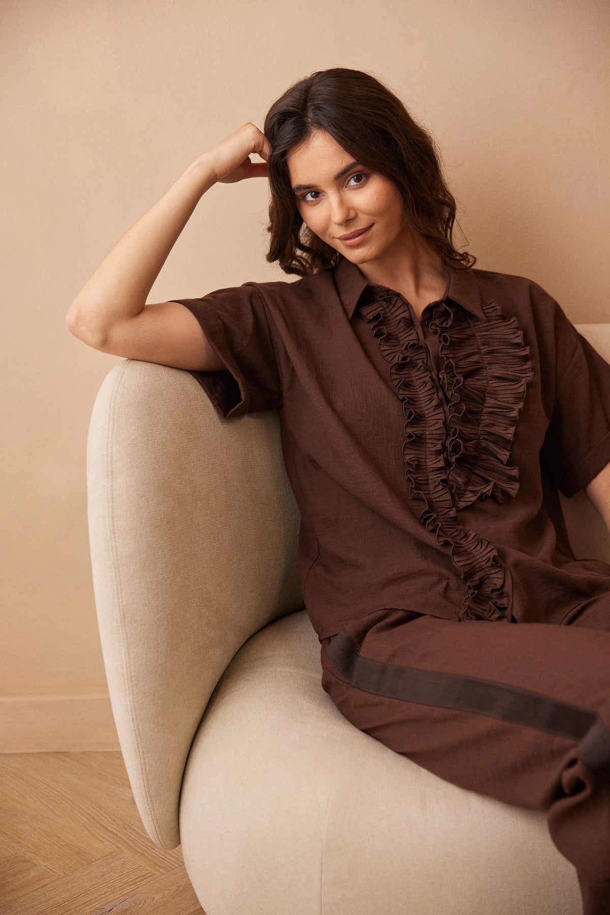 PERUZZI Ruffle Blouse