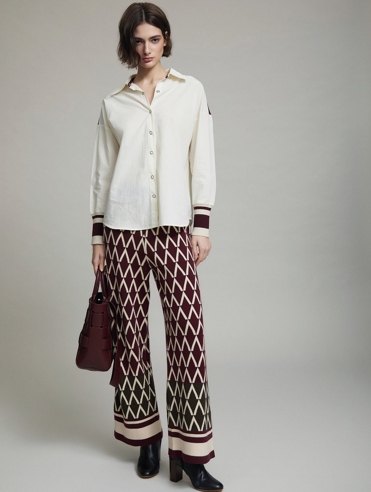 Skatie Knit Cuff Shirt