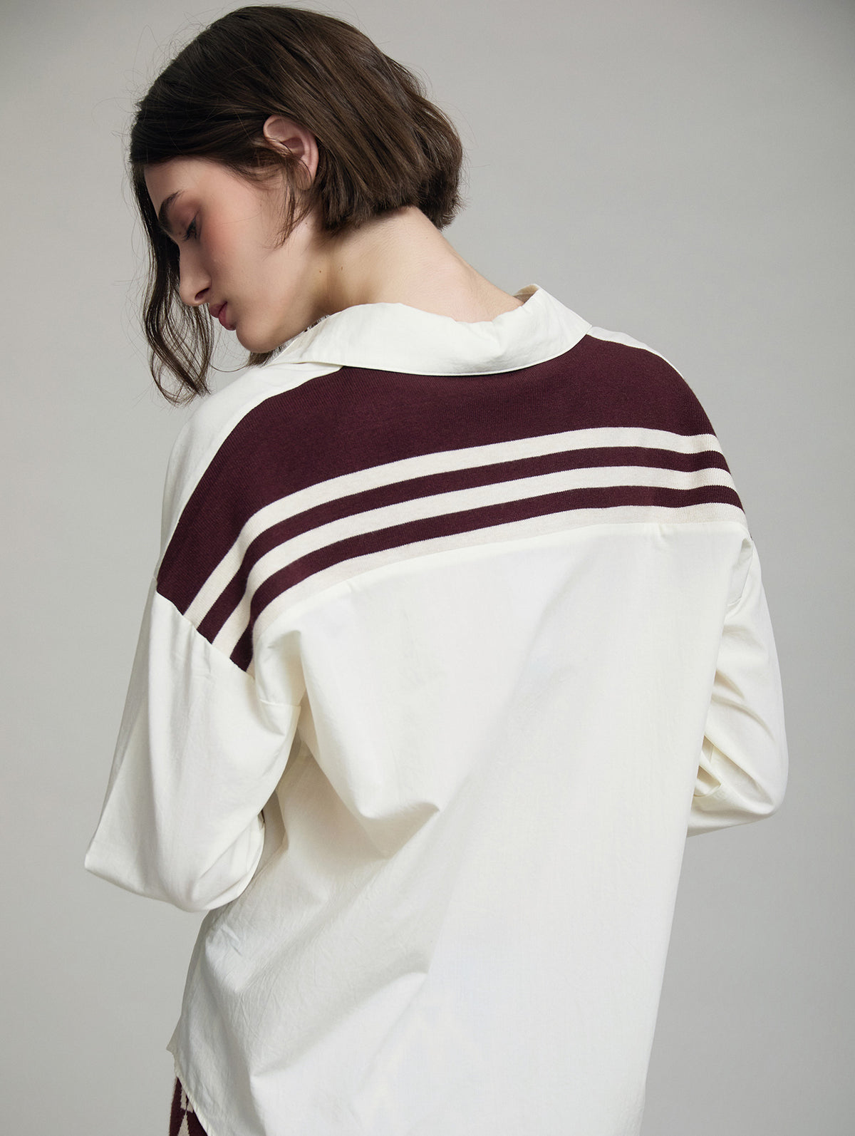Skatie Knit Cuff Shirt