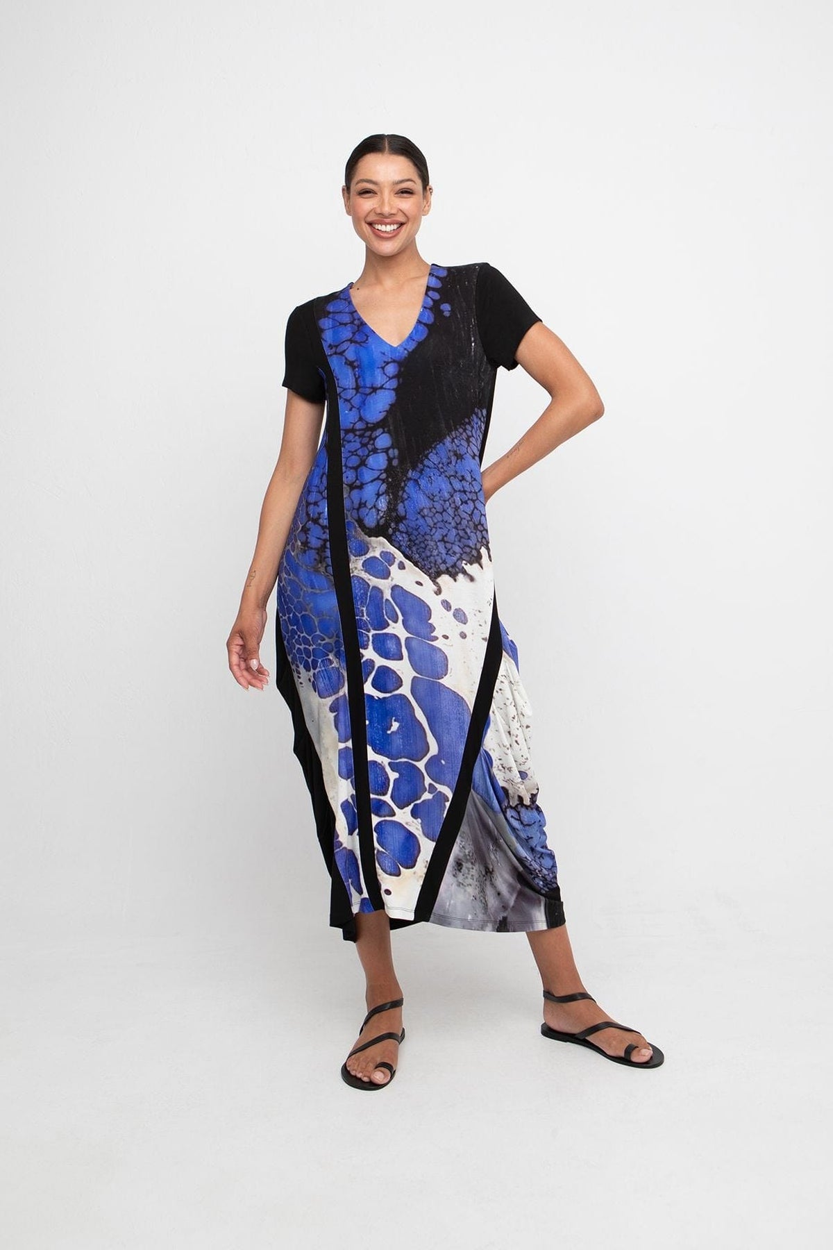 OZAI N KU Panelled Print Dress