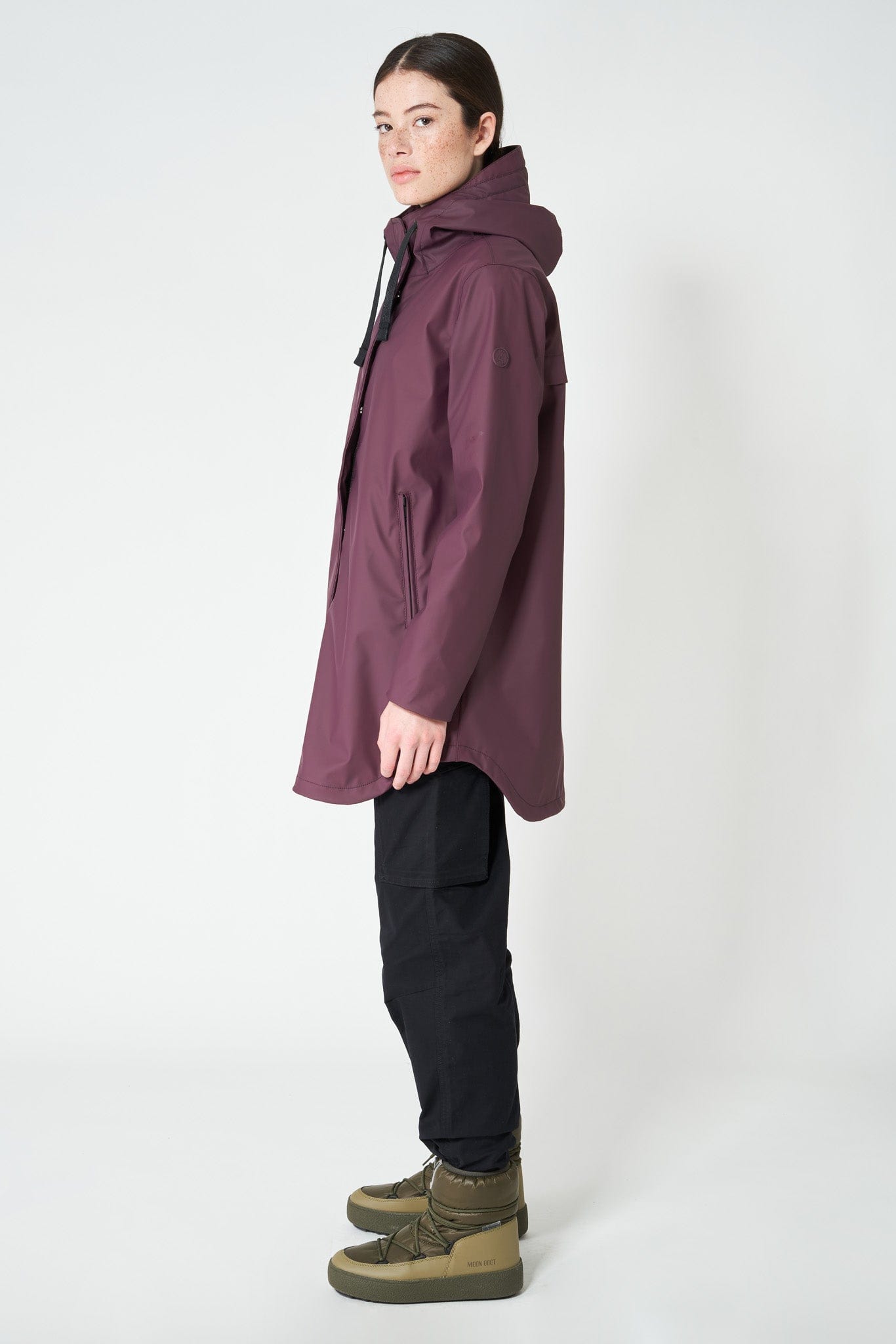 TANTÄ Half Fleece Lined Curved Hem Raincoat – Choice Boutique