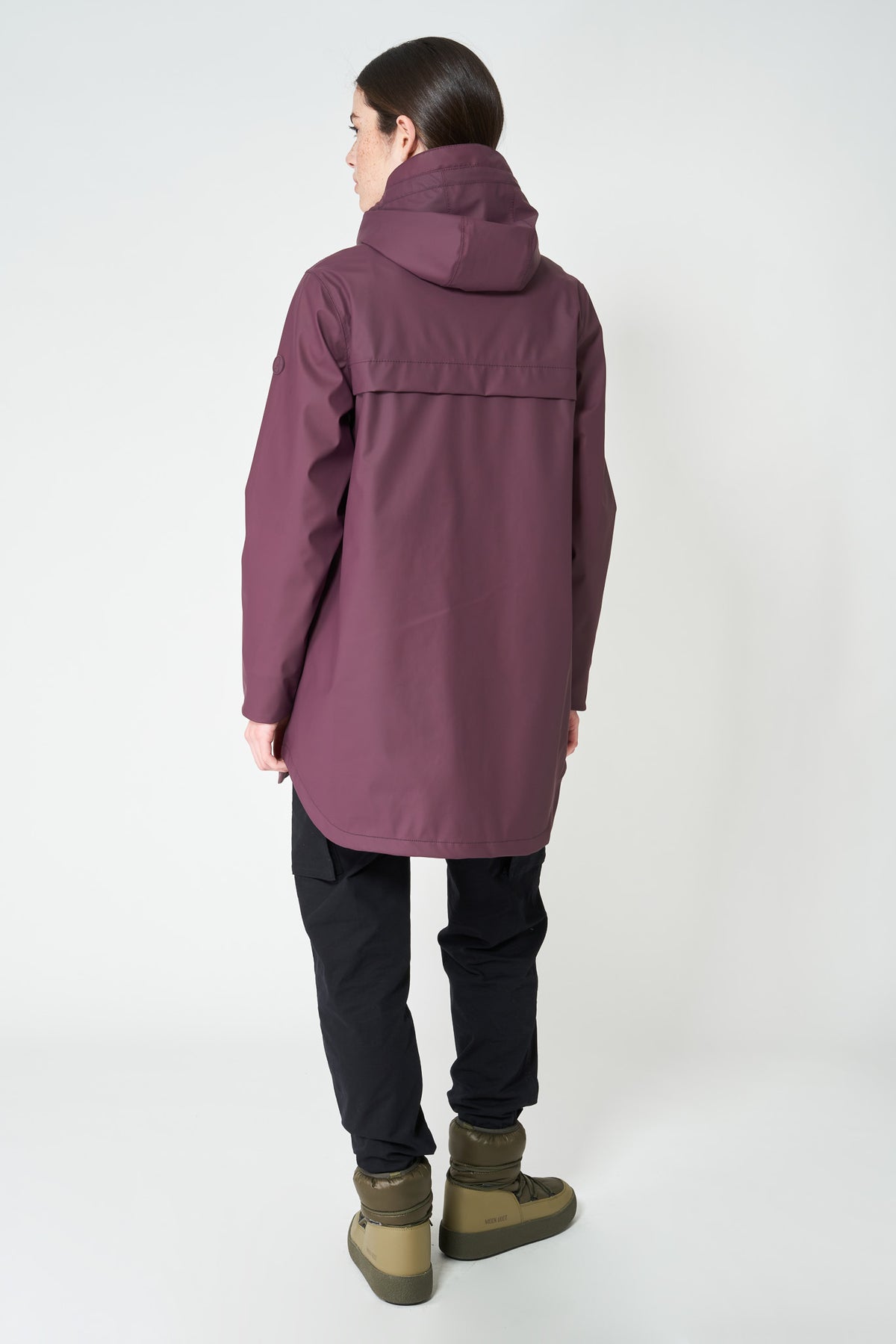 TANTÄ Half Fleece Lined Curved Hem Raincoat