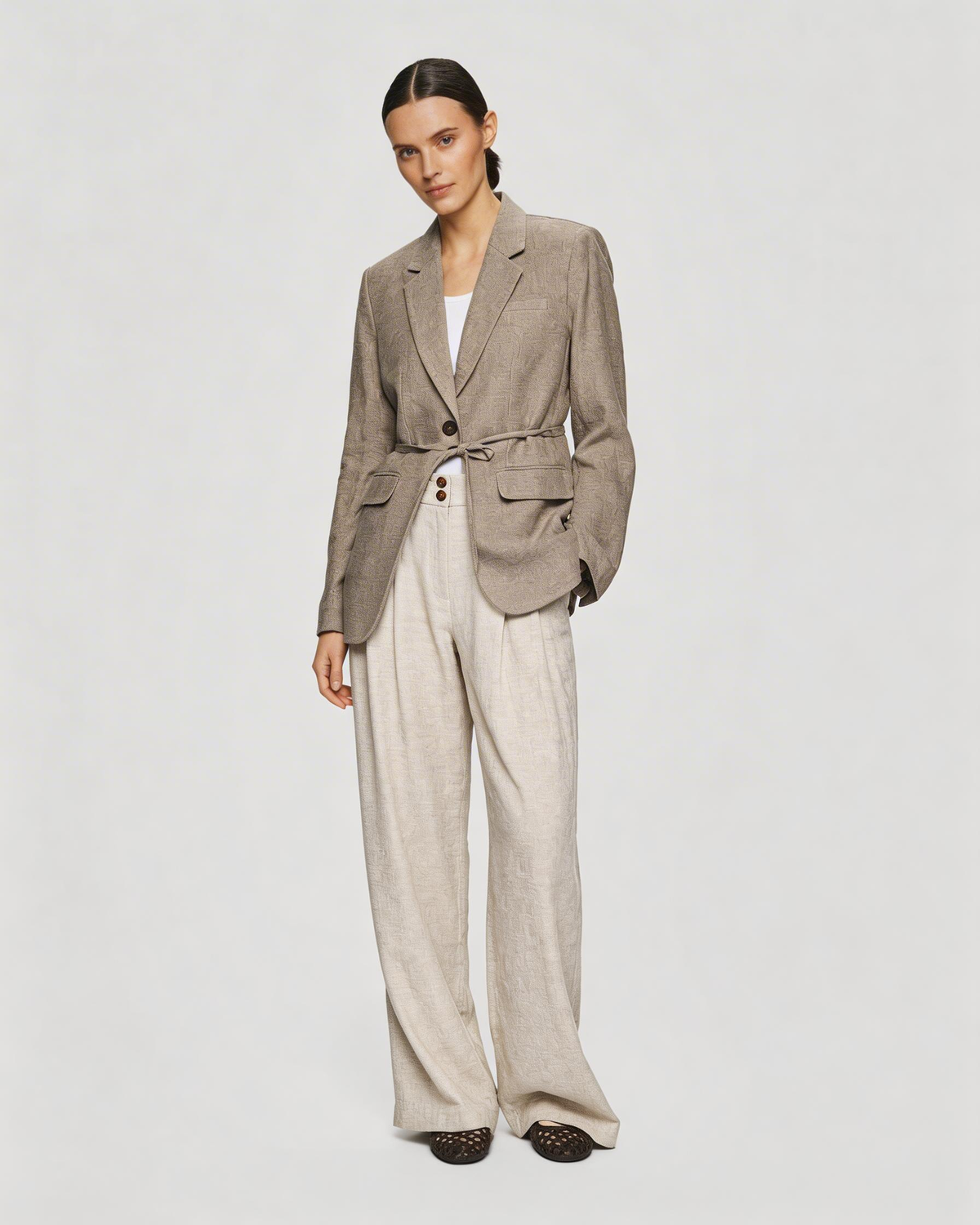 MSCH Pleated Linen Trouser