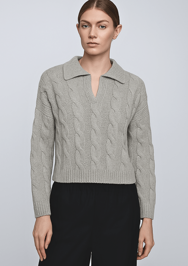 MSCH Polo Collar Cable Knit