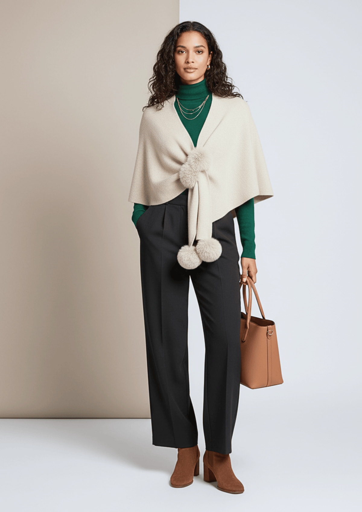 Derhy Feed Through Pom Cape