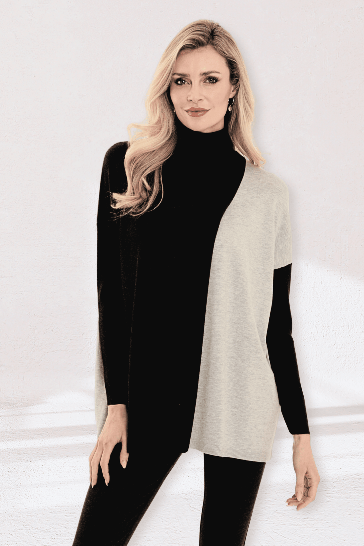 Pomodoro Two Tone Poncho