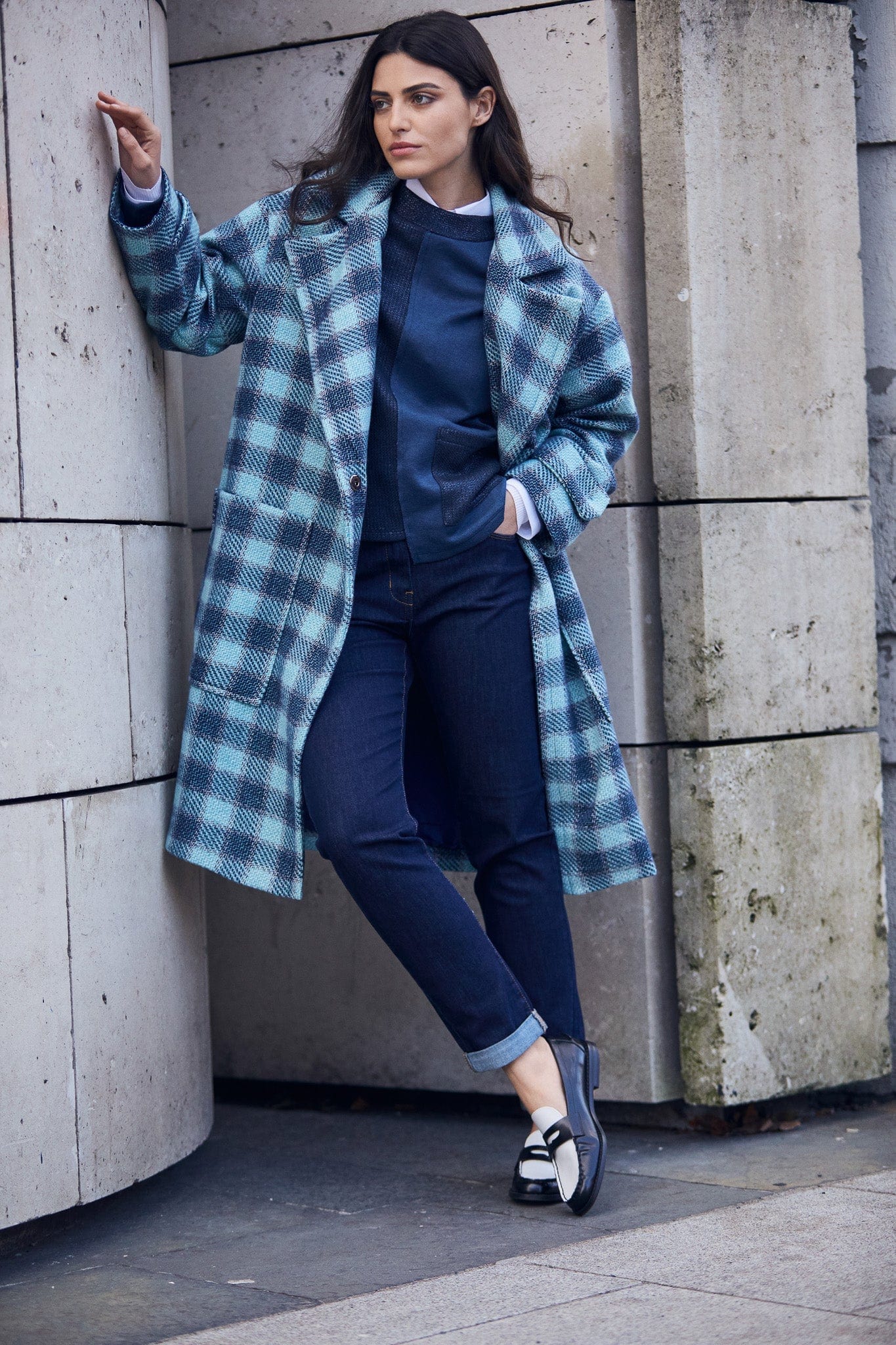 PERUZZI Check Coat – Choice Boutique