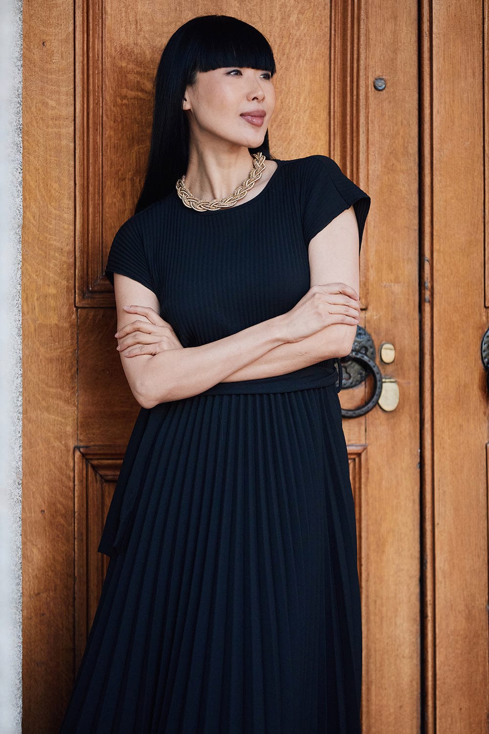 PERUZZI Pleat Dress – Choice Boutique