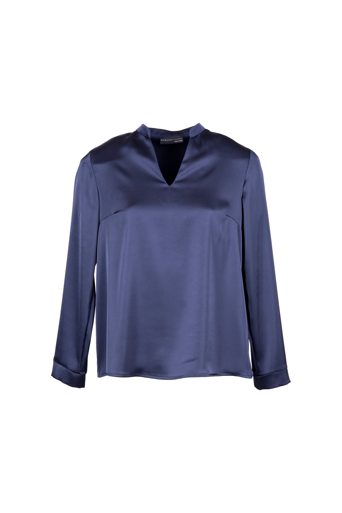 PERUZZI Satin V-Neck Blouse