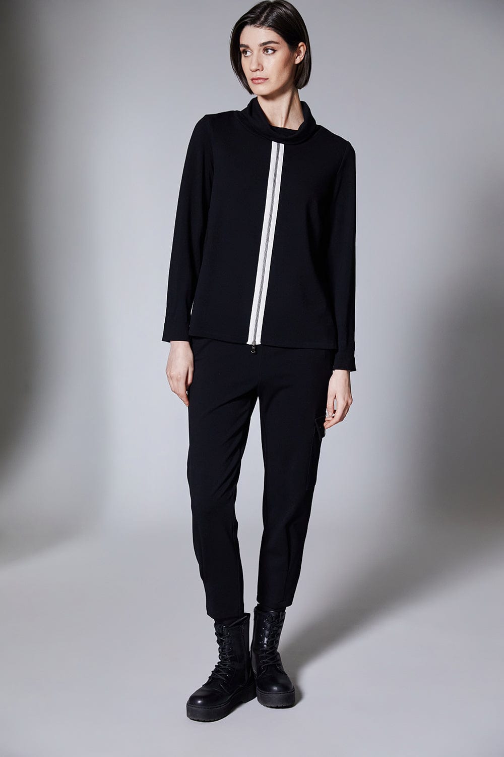 PERUZZI Zip Front Cowl Top