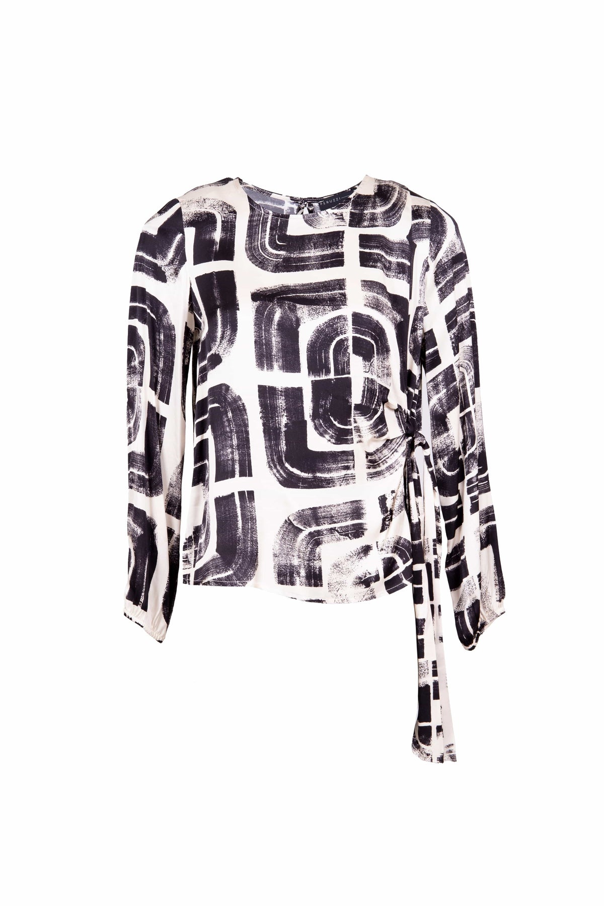 PERUZZI Tie Side Satin Blouse