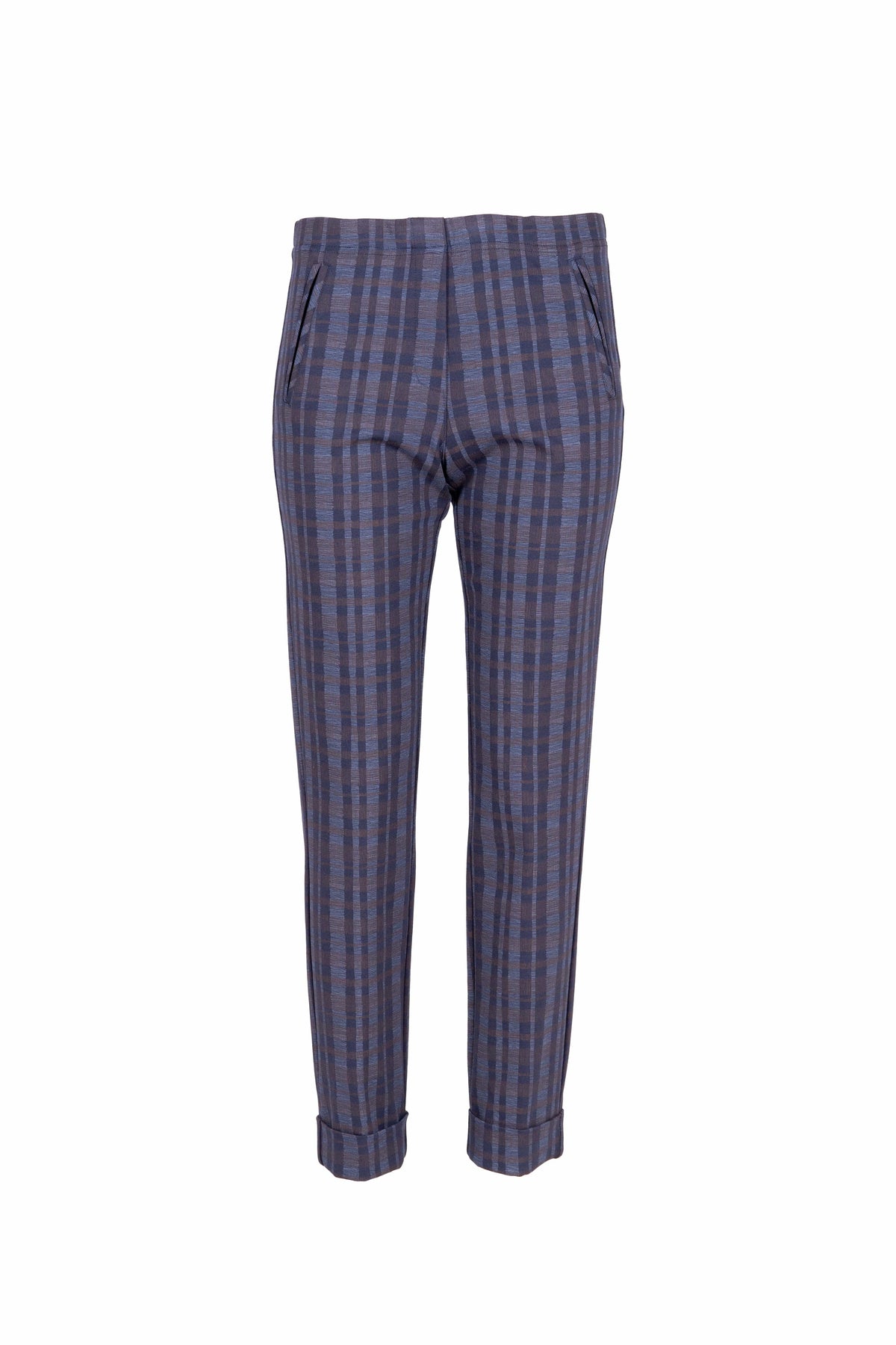 PERUZZI Wide Check Turn Up Trouser