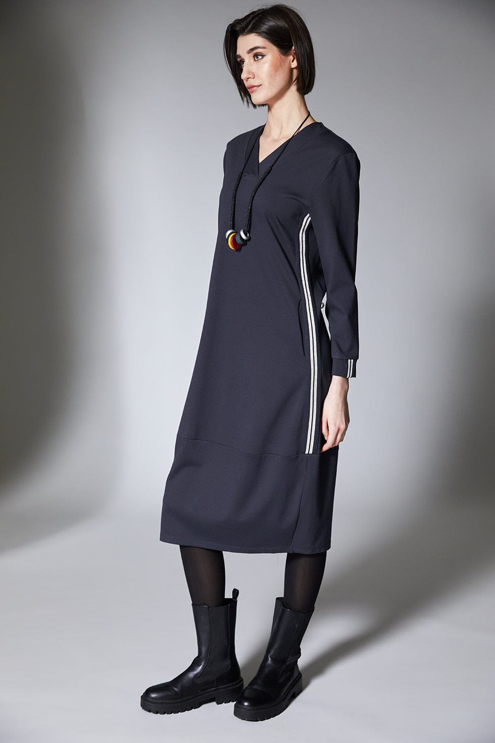 PERUZZI Silver Stripe Dress