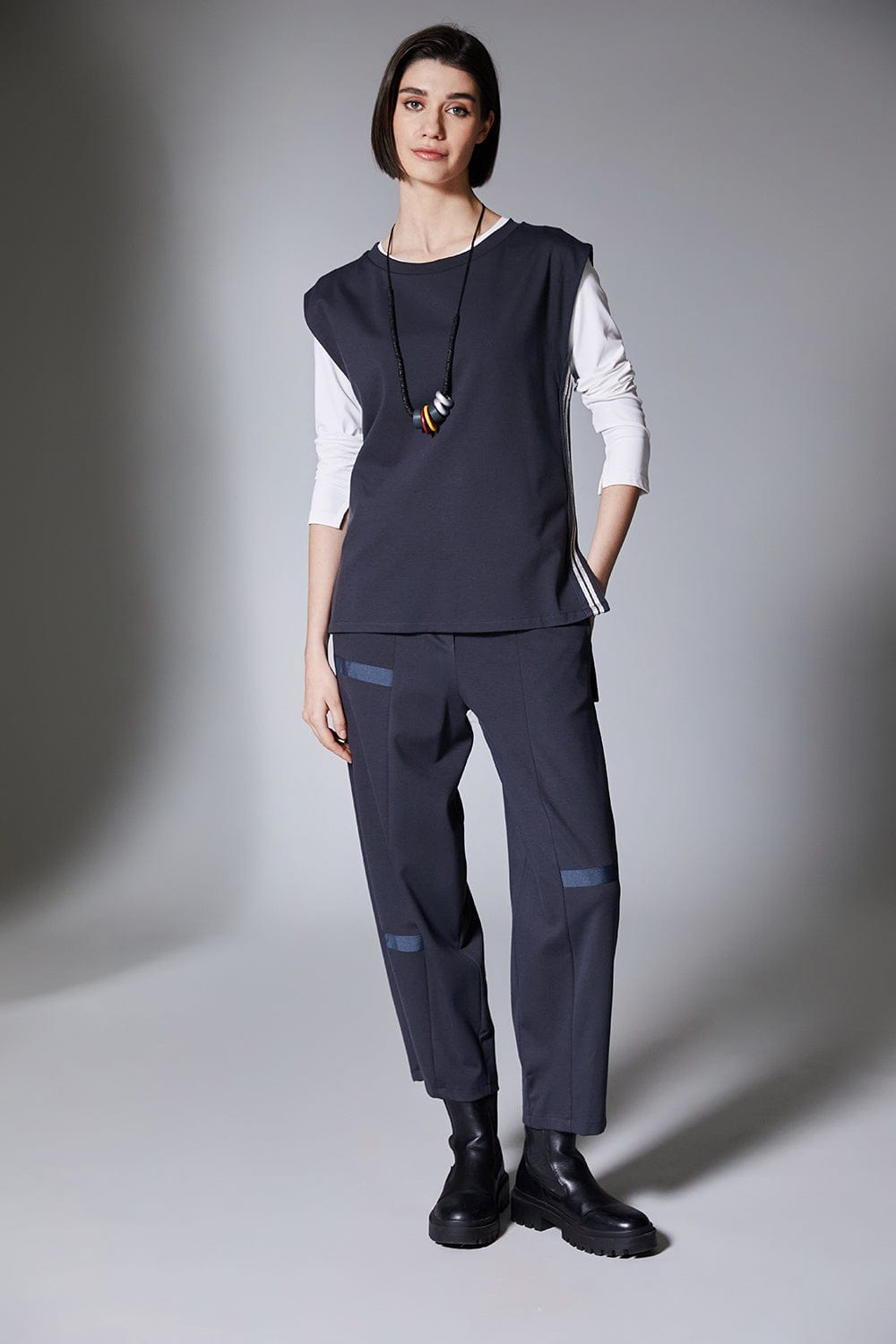 PERUZZI Stripe Trim Trouser