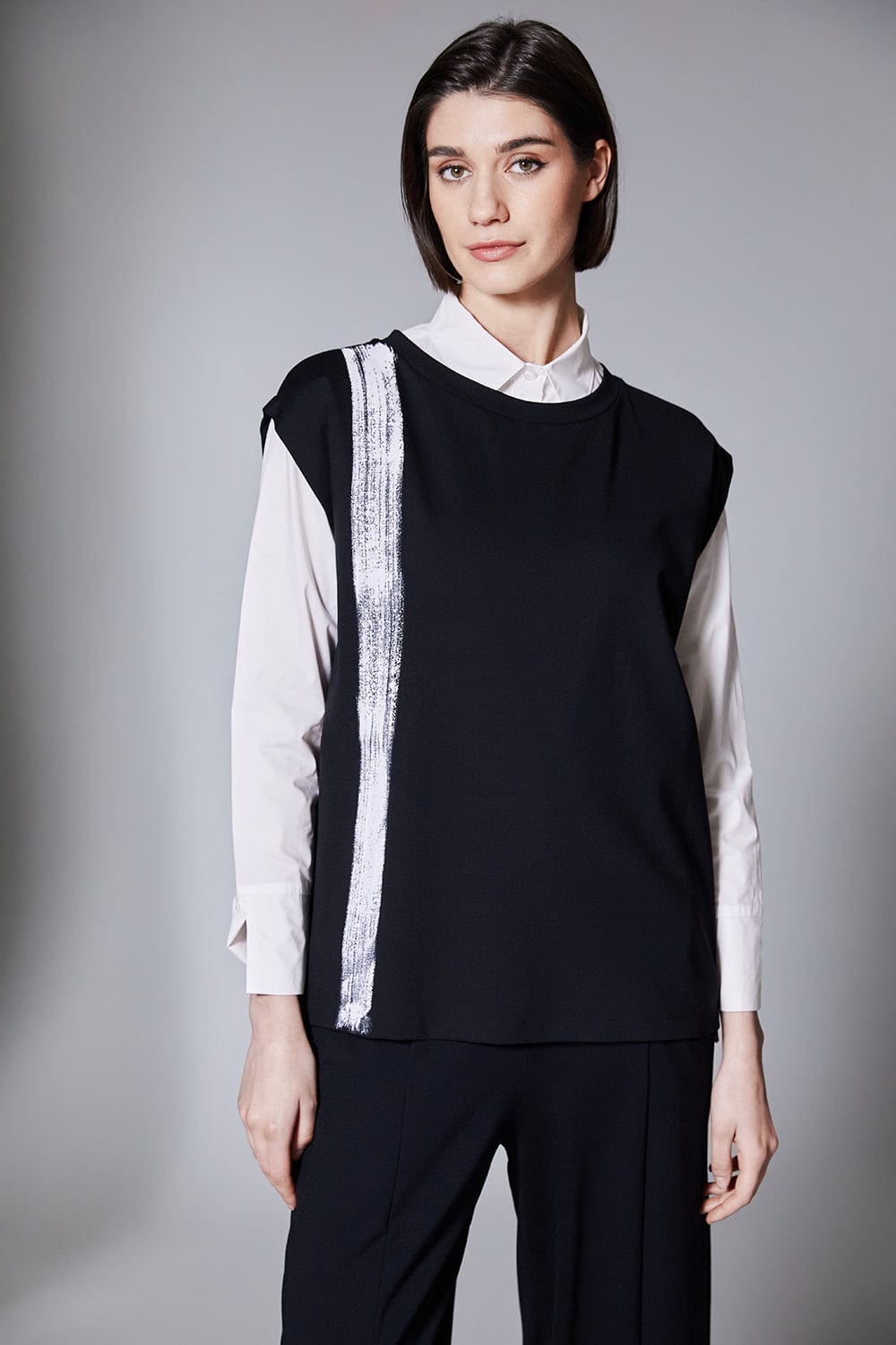 PERUZZI Brush Stroke Tabard Top