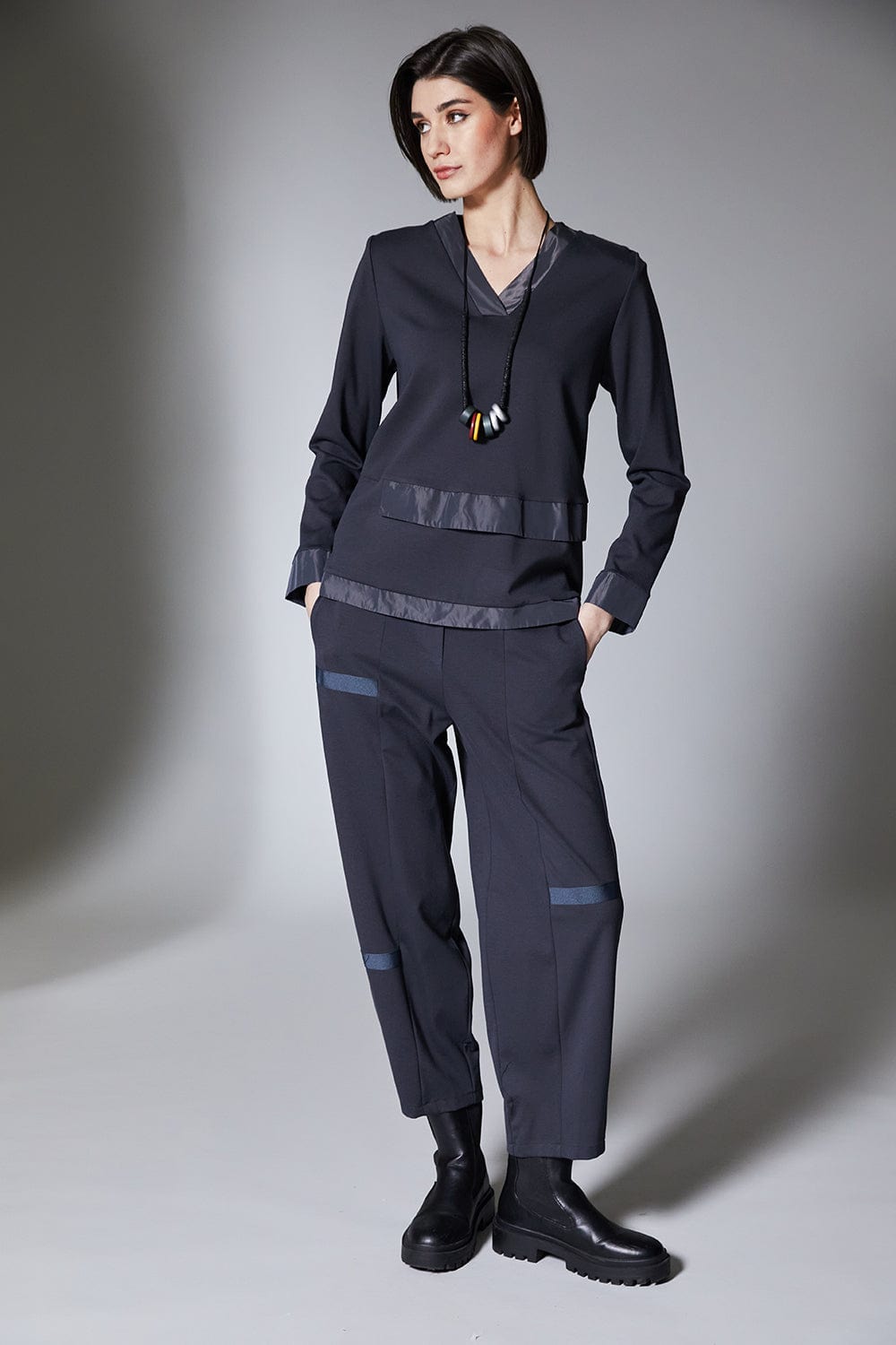 PERUZZI Taffeta Trim Top