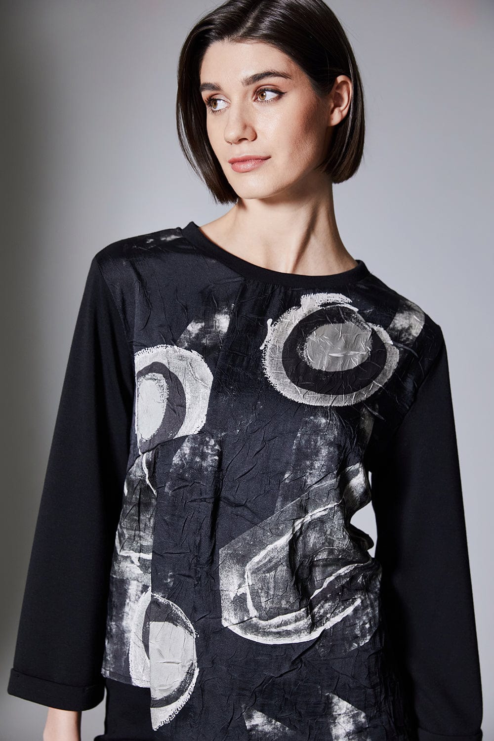 PERUZZI Circle Print Crush Top