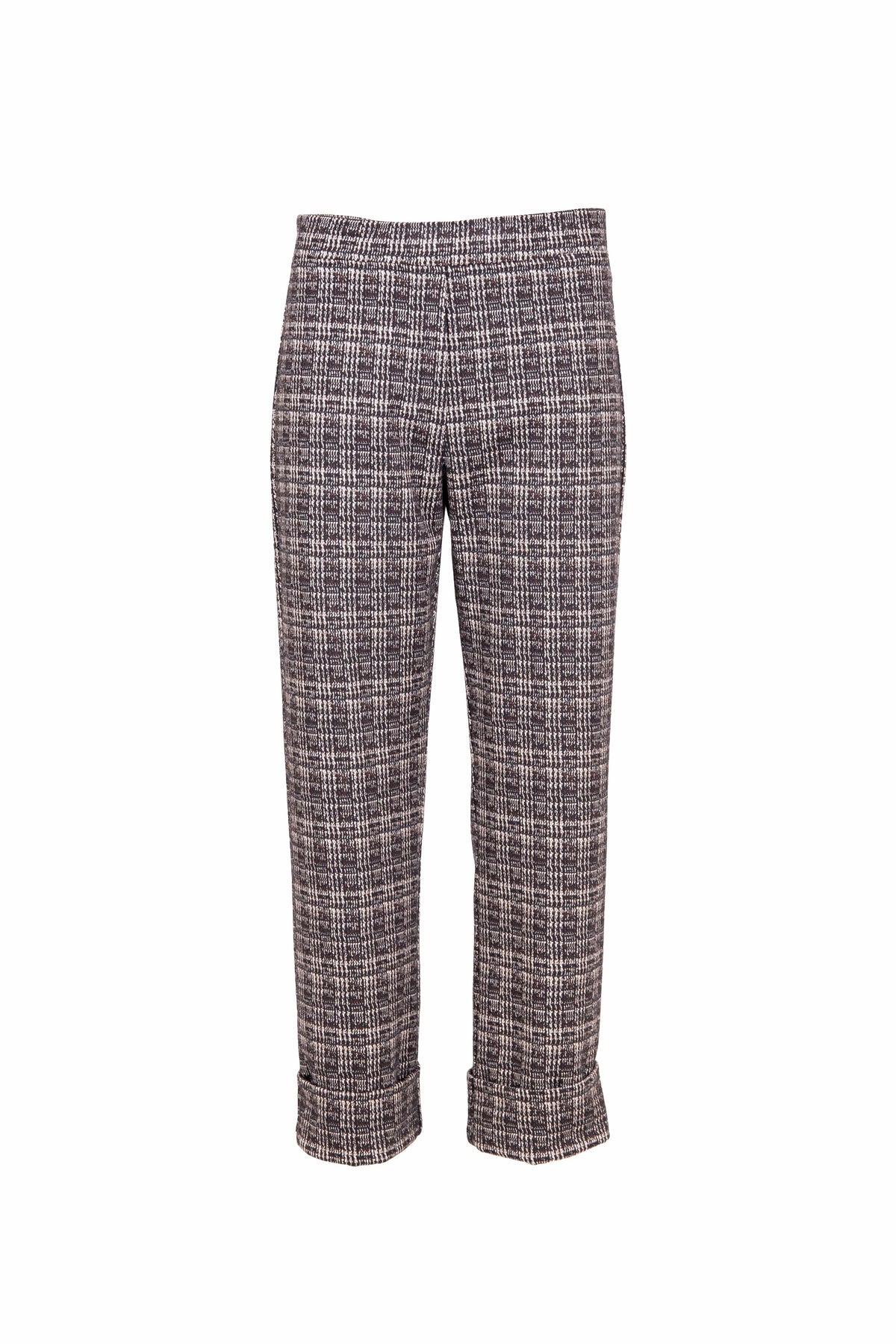 PERUZZI Check Turn Up Trouser