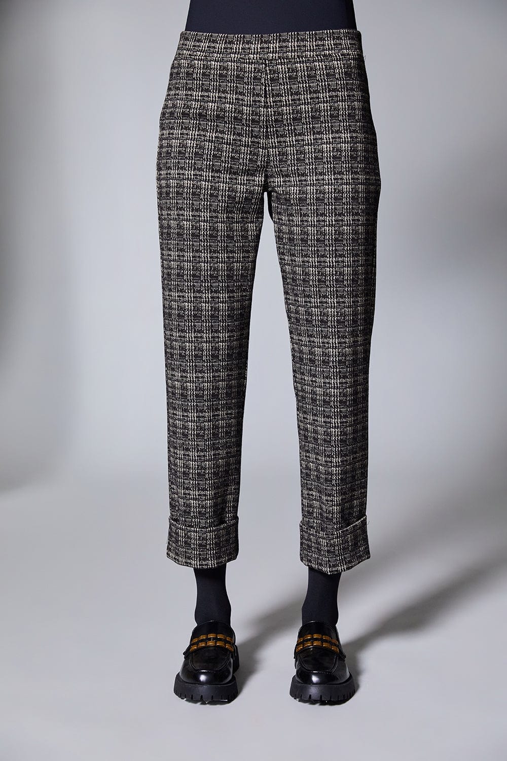 PERUZZI Check Turn Up Trouser