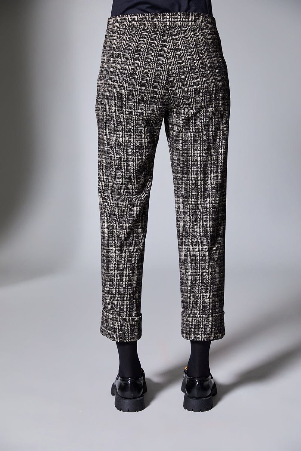 PERUZZI Check Turn Up Trouser