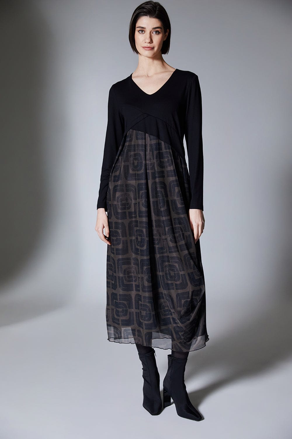 PERUZZI Contrast Fabric Dress