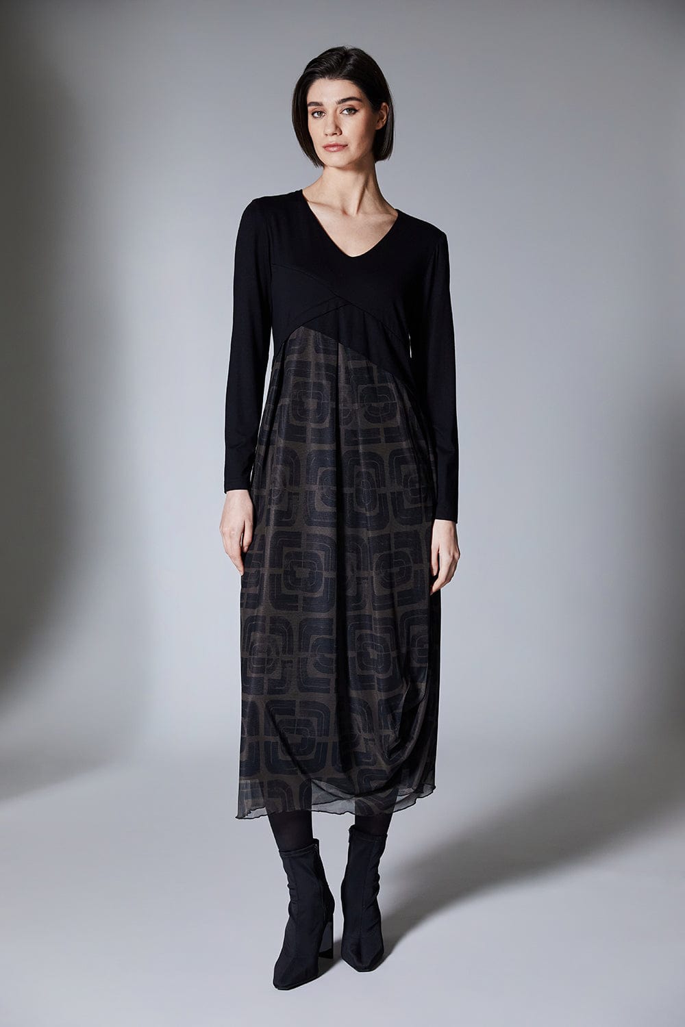 PERUZZI Contrast Fabric Dress